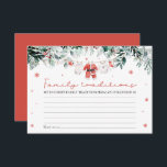 Santa Christmas Family Tradition Baby Shower Game Enclosure Card<br><div class="desc">Celebrate the season with our Red Santa Christmas Baby Clothes Family Tradition Baby Shower Game! This heartwarming activity invites guests to share their favourite family traditions while enjoying the festive spirit of the holidays. Each guest writes down their most cherished holiday tradition, and the mum-to-be reads them aloud. Everyone can...</div>