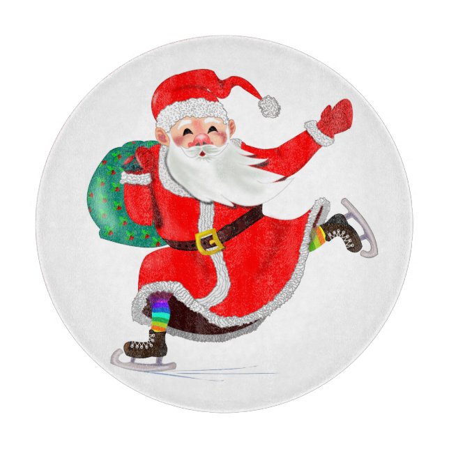 Santa Christmas Gift Cutting Board (Front)