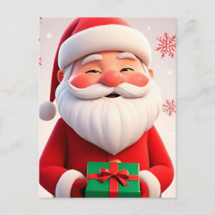❄️ Santa Christmas Gift Magic 🎄 Festive Holiday Postcard