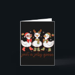 Santa Christmas Goose Just A Jolly Goose Kids Boys Card<br><div class="desc">Santa Christmas Goose Just A Jolly Goose Kids Boys Girls</div>