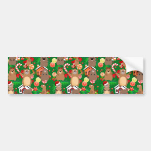 Santa christmas gopher bumper sticker