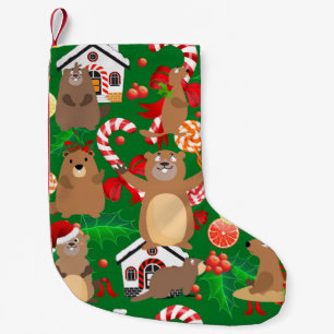 Santa christmas gopher stocking