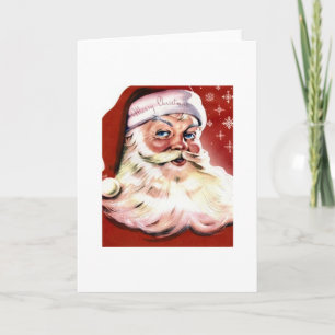 Santa Christmas HO Merry Joy Peace Seasons Jolly Holiday Card