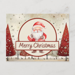 Santa, Christmas, Holiday Postcard