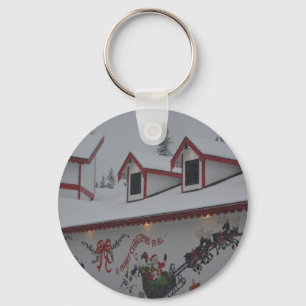 Santa Christmas Holiday Snow Snowflake Frozen Ice Key Ring