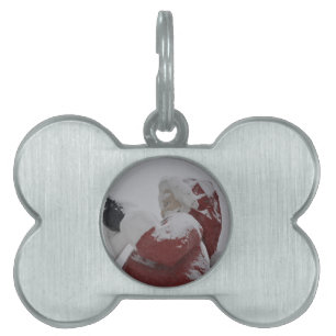 Santa Christmas Holiday Snow Snowflake Frozen Ice Pet Tag