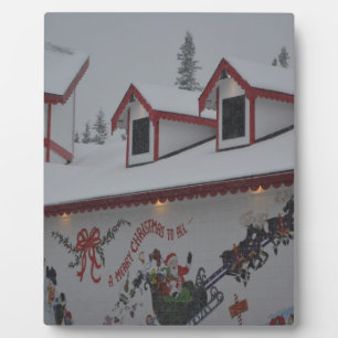 Santa Christmas Holiday Snow Snowflake Frozen Ice Plaque
