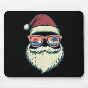 Santa Christmas In July Summer Hawaiian Christmas Mouse Pad