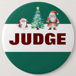 Santa Christmas Judge 6 Cm Round Badge