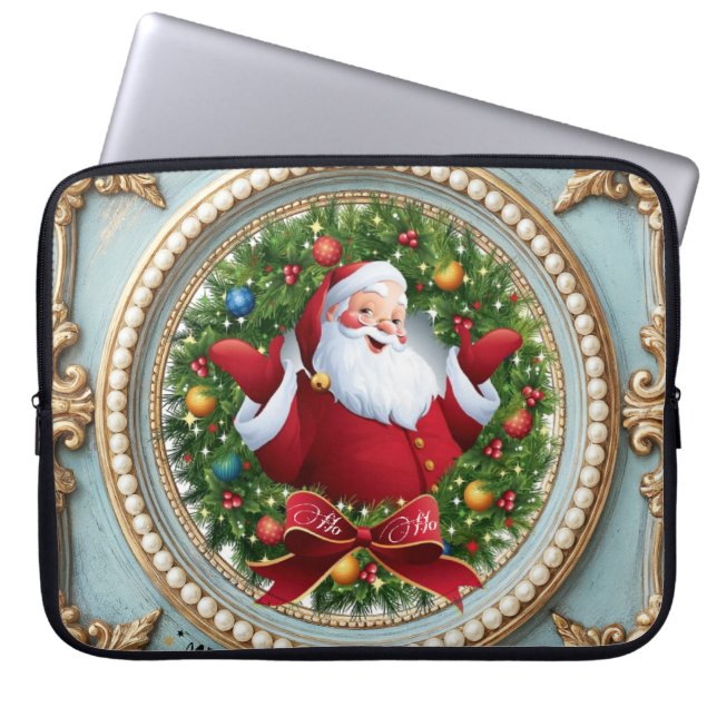 Santa Christmas  Laptop Sleeve (Front)