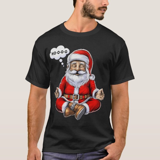 Santa Christmas Meditation T-Shirt (Front)
