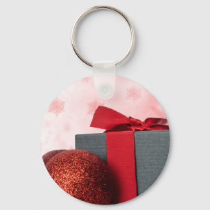 Santa Christmas Merry Joy Peace Seasons Jolly Key Ring