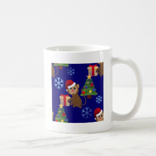 santa christmas monkey emoji coffee mug