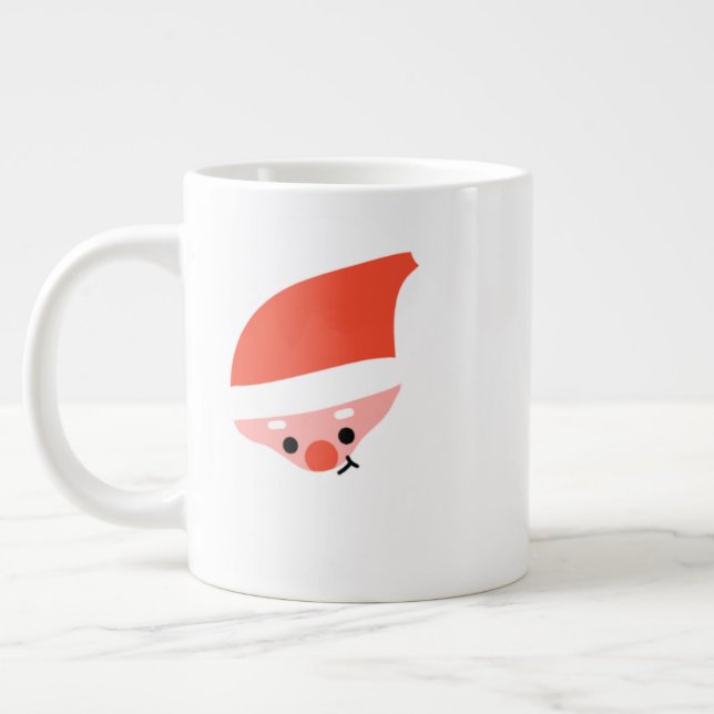 Santa Christmas Mug – Jolly Holiday Cocoa & Coffee (Left)