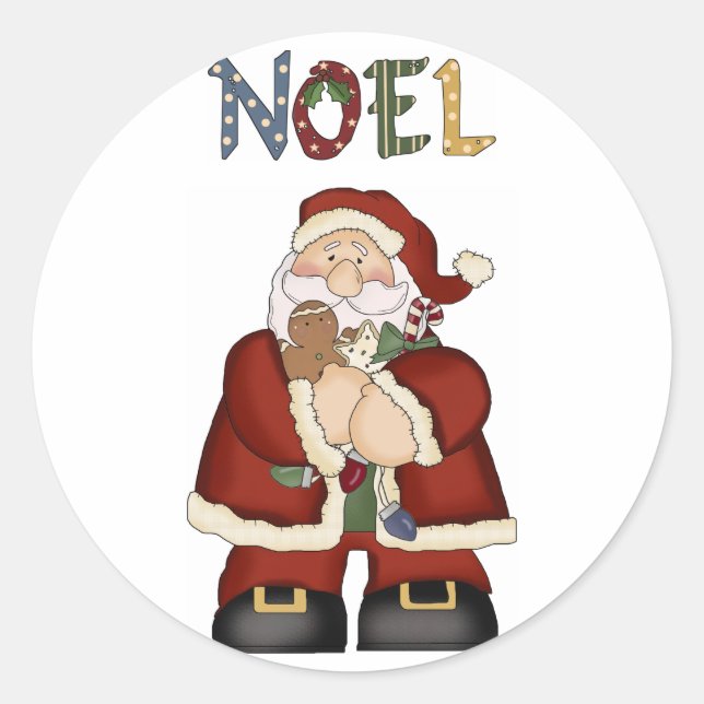 Santa Christmas Noel Fun Stickers (Front)