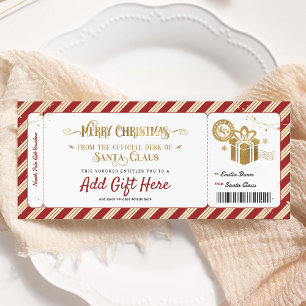 Santa Christmas North Pole Gift Voucher Invitation