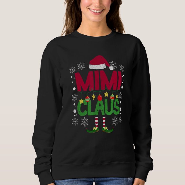 Santa Christmas Pajamas Family Matching Xmas PJs M Sweatshirt (Front)