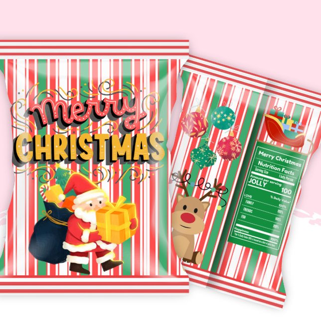 Santa Christmas Party Chip Bag Wrappers Favours Notepad (Creator Uploaded)