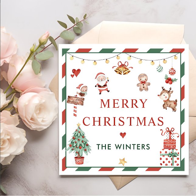 Santa Christmas Party Napkin (Creator Uploaded)