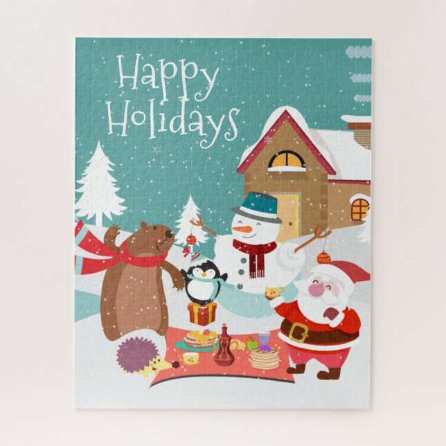 Santa Christmas Picnic Puzzle (Vertical)