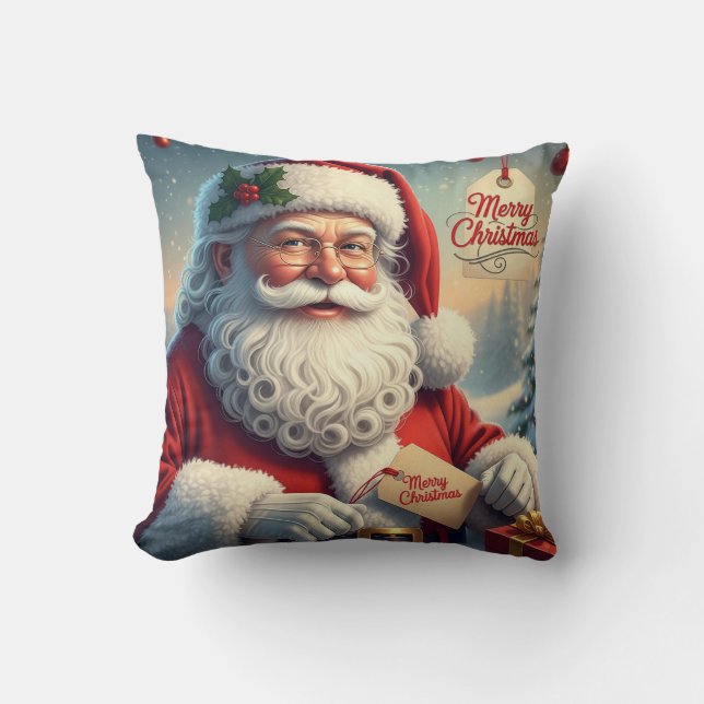 Santa Christmas Pillow (Front)
