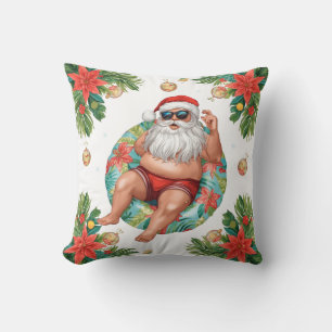 Santa Christmas Pool Party Cushion