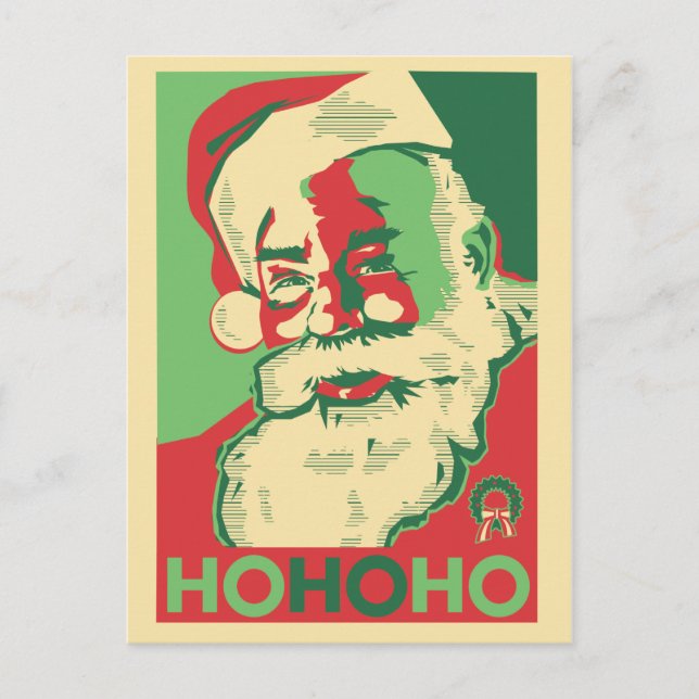 Santa Christmas Postcard - HoHoHo (Front)