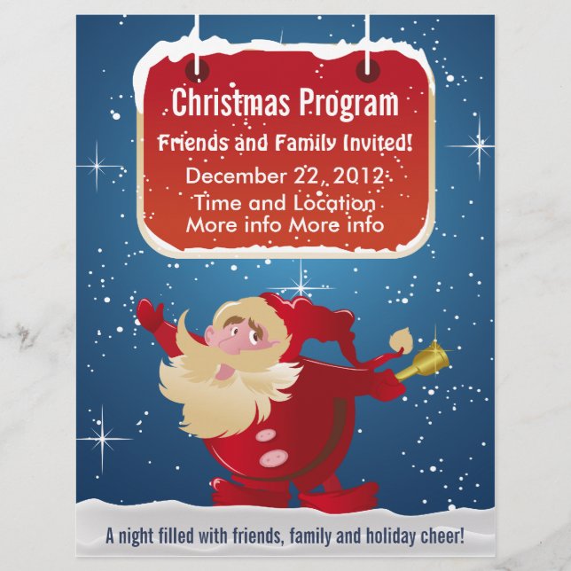 Santa Christmas Program Flyer (Front)