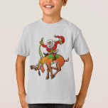 Santa Christmas Rodeo T-Shirt<br><div class="desc">Reindeer aren�t as docile as they seem and often they aren�t ready to work in Christmas. Fortunately,  Santa is very patient and has a very good sense of humour to make them join him in time for X-mas!</div>