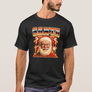 Santa Christmas Santa Claus 90s Bootleg Style Prem T-Shirt