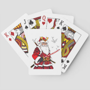 Santa Christmas Santa Claus Japanese Art Samurai Playing Cards