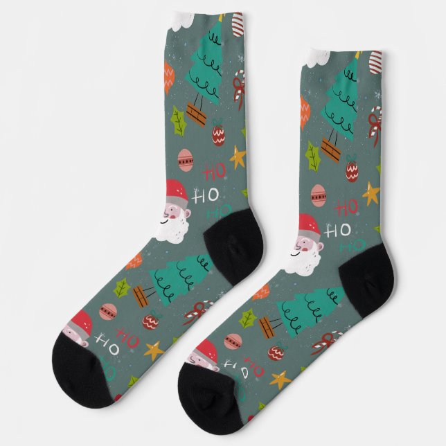 Santa Christmas Socks (Left)