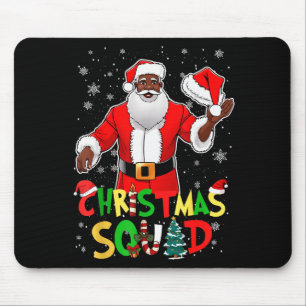 Santa Christmas Squad Black Men African American P Mouse Pad