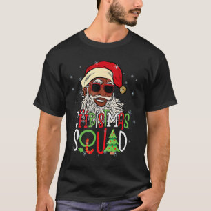 Santa Christmas Squad Black Men African American P T-Shirt