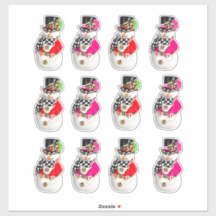 Santa Christmas Stickers Claus Xmas Decals Red Fun