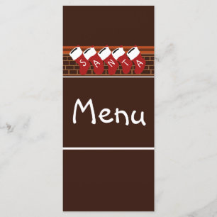 Santa Christmas Stockings Menu