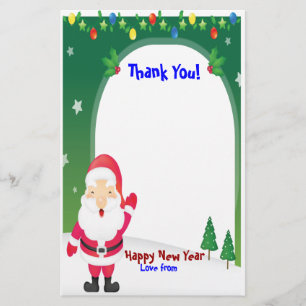 SANTA CHRISTMAS THANK YOU STATIONERY. STATIONERY