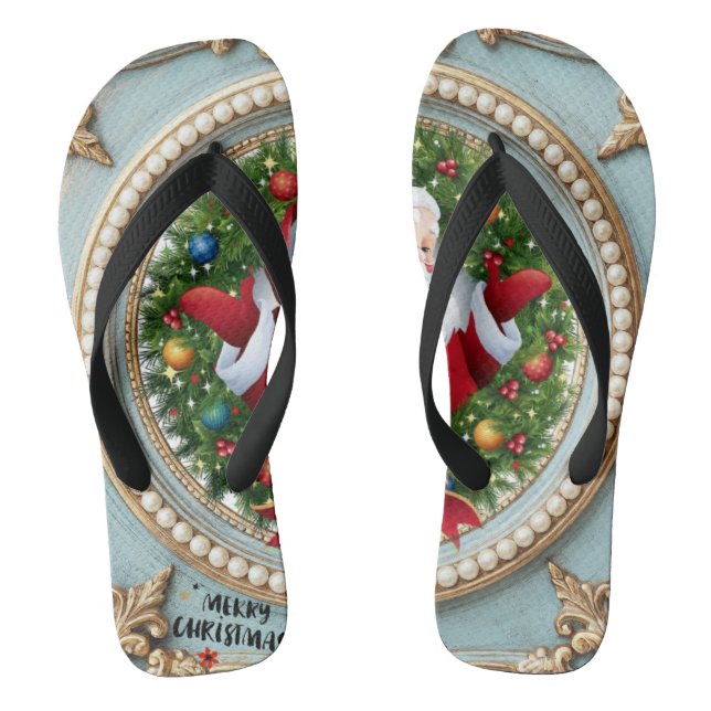 Santa Christmas  Thongs (Footbed)