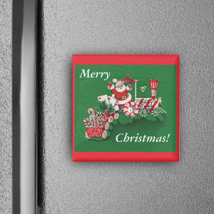 Santa Christmas Train Magnet