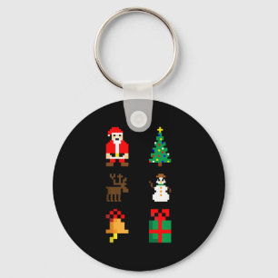 Santa Christmas Tree Deer Snowman Bell Gift Xmas X Key Ring