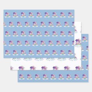 Santa Christmas Unicorn Wrapping Paper Sheet
