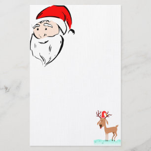 Santa Christmas Winter December Peace Love Destiny Stationery