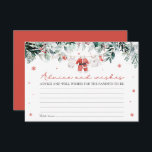 Santa Christmas Wishes and Advice Baby Shower Game Enclosure Card<br><div class="desc">Add some festive fun and valuable advice to your baby shower with our Red Santa Christmas Parenting Tip Jar Game! Guests are invited to share their best parenting tips and words of wisdom by writing them on cute cards and placing them in the tip jar. This holiday-themed game is a...</div>