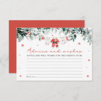 Santa Christmas Wishes and Advice Baby Shower Game