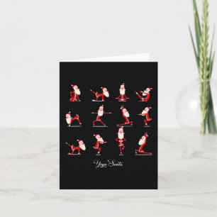 Santa Christmas Yoga Pose Santa Namaste Namasleigh Card