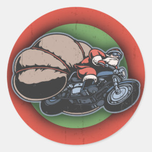 Santa Chromes Classic Round Sticker