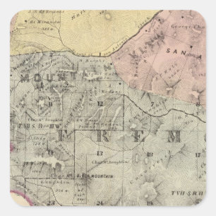 Santa Clara Co 4 Square Sticker