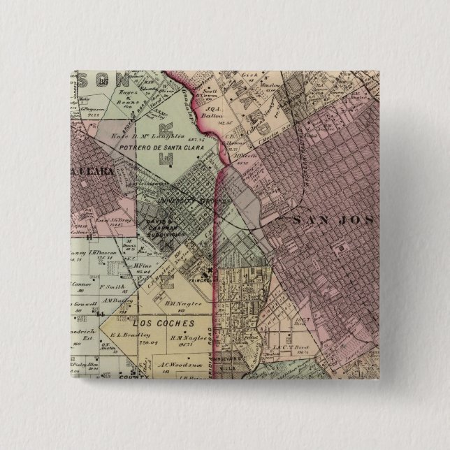 Santa Clara Co 5 15 Cm Square Badge (Front)