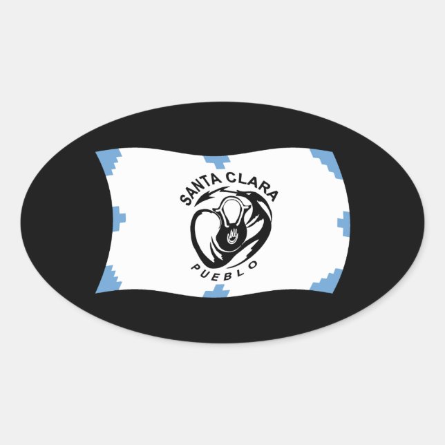 Santa Clara Pueblo Flag Sticker (Front)