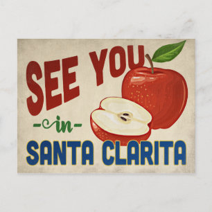 Santa Clarita California Apple - Vintage Travel Postcard